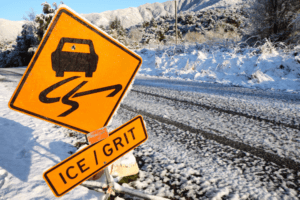 icy roads act of God fault in multi-car collision